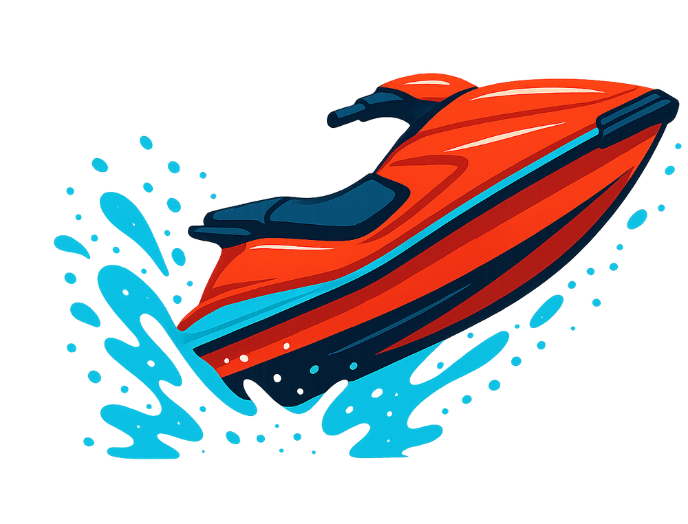 Jet ski jumping a wave